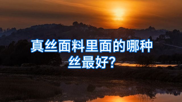 真丝面料里面的哪种丝最好?