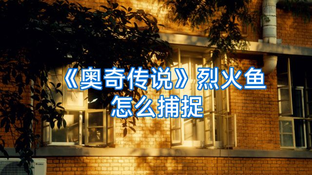 《奥奇传说》烈火鱼怎么捕捉