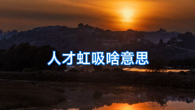 人才虹吸啥意思
