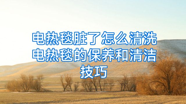 电热毯脏了怎么清洗电热毯的保养和清洁技巧