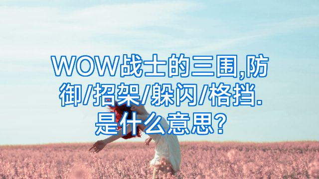 WOW战士的三围,防御/招架/躲闪/格挡.是什么意思?
