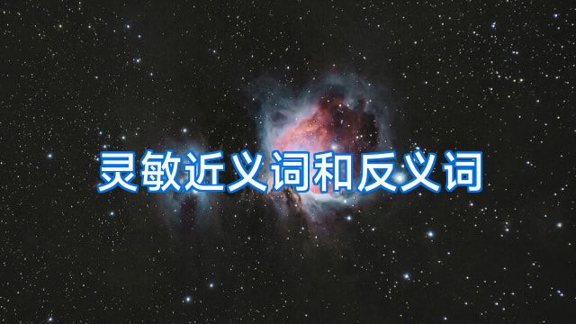 灵敏近义词和反义词