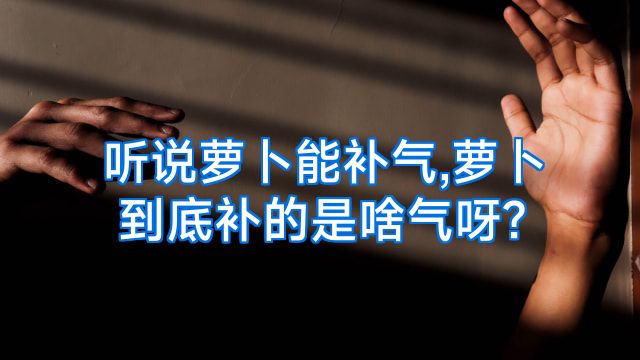 听说萝卜能补气,萝卜到底补的是啥气呀?