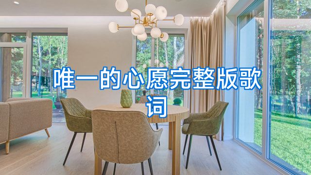 唯一的心愿完整版歌词