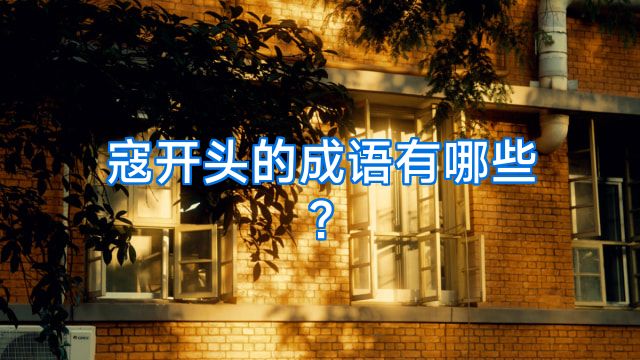 寇开头的成语有哪些?