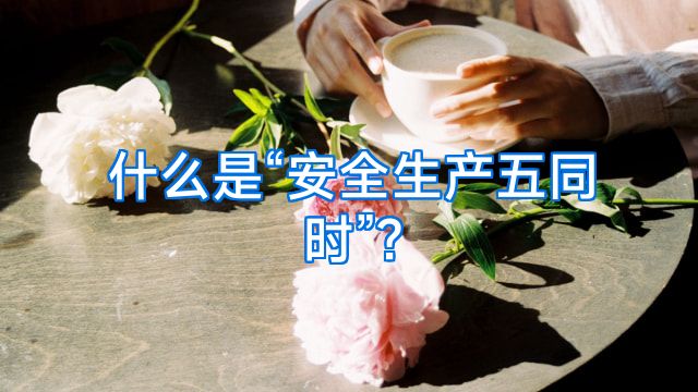什么是“安全生产五同时”?