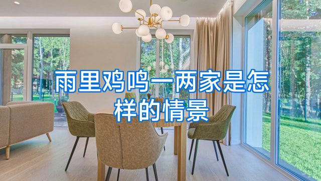 雨里鸡鸣一两家是怎样的情景