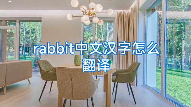 rabbit中文汉字怎么翻译