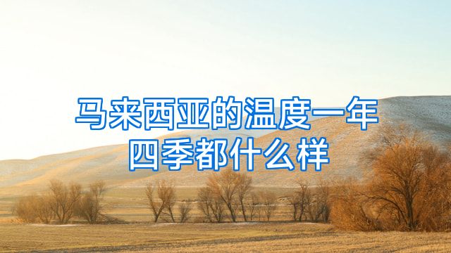马来西亚的温度一年四季都什么样