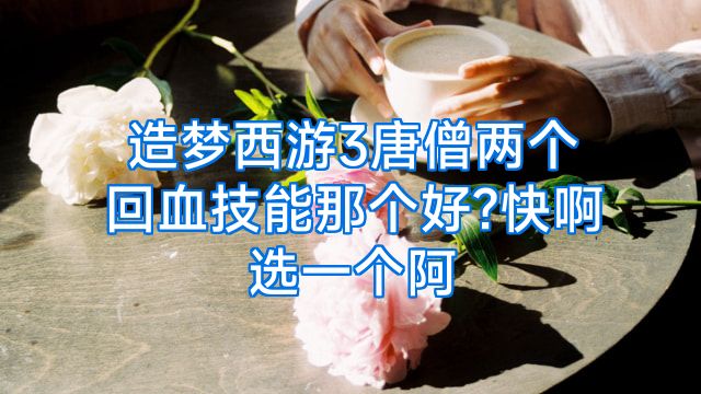 造梦西游3唐僧两个回血技能那个好?快啊选一个阿