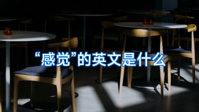 “感觉”的英文是什么