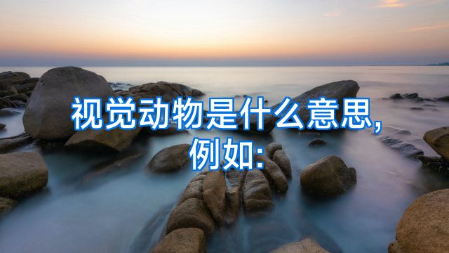 视觉动物是什么意思,例如: