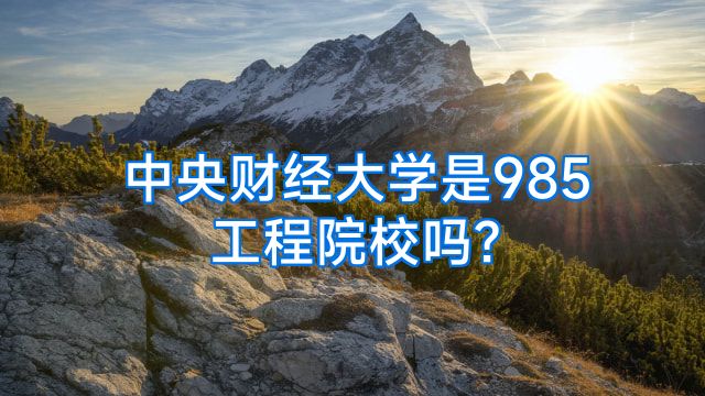 中央财经大学是985工程院校吗?