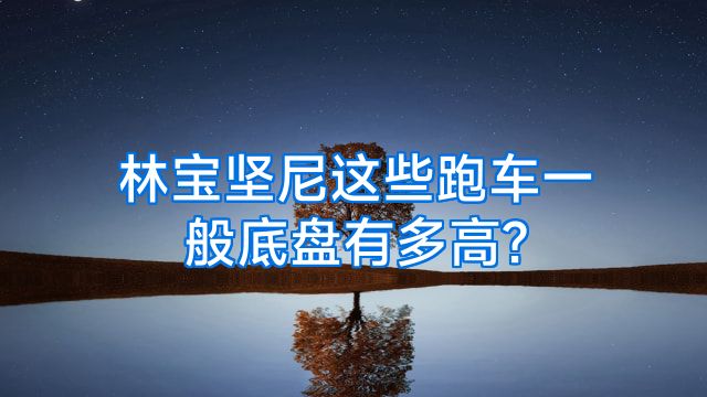 林宝坚尼这些跑车一般底盘有多高?