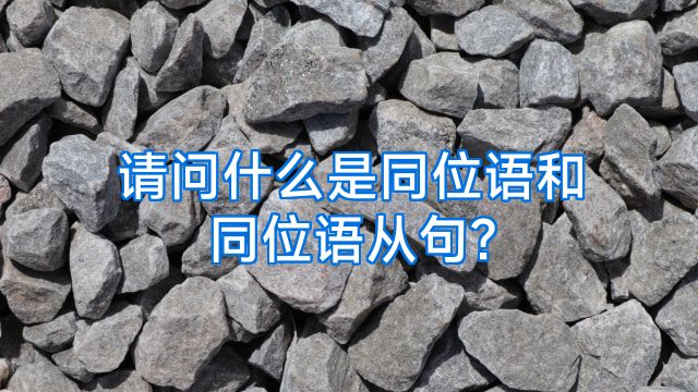请问什么是同位语和同位语从句?