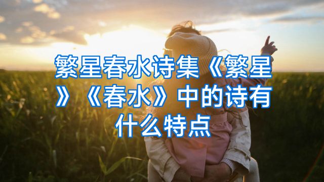繁星春水诗集《繁星》《春水》中的诗有什么特点