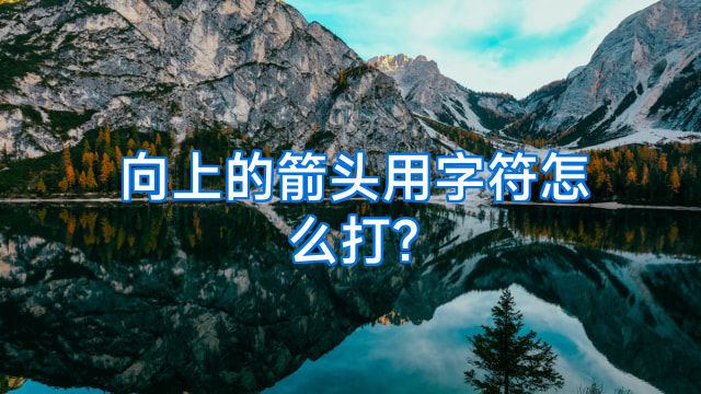 向上的箭头用字符怎么打?