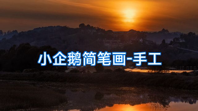 小企鹅简笔画-手工
