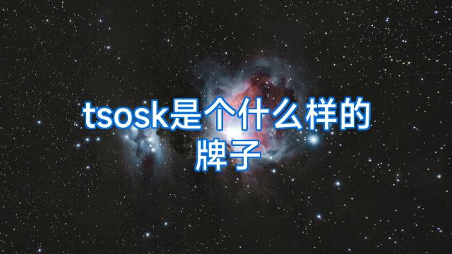 tsosk是个什么样的牌子