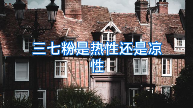 三七粉是热性还是凉性