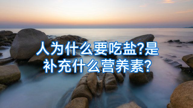 人为什么要吃盐?是补充什么营养素?