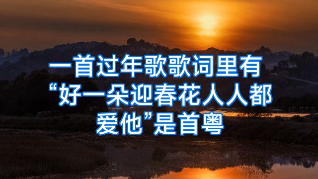 一首过年歌歌词里有“好一朵迎春花人人都爱他”是首粤
