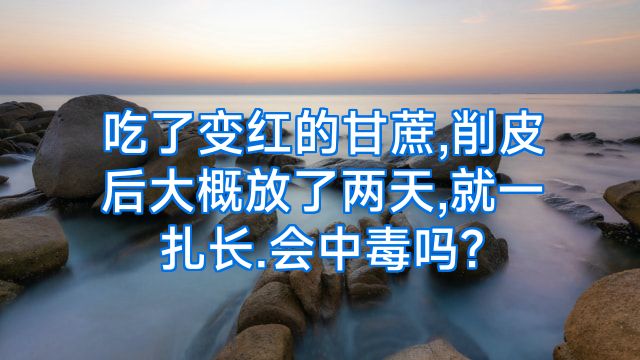 吃了变红的甘蔗,削皮后大概放了两天,就一扎长.会中毒吗?