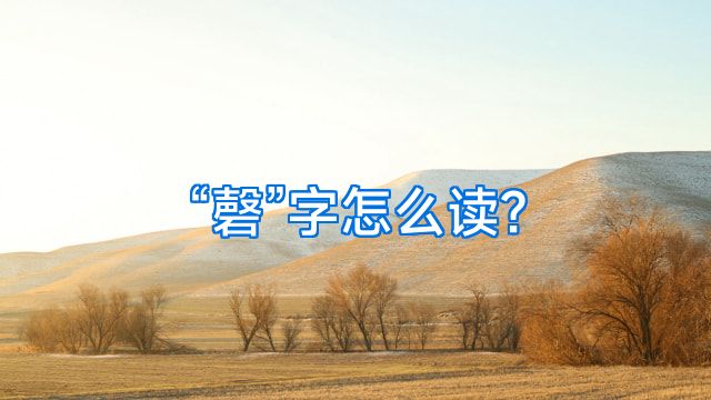 “磬”字怎么读?