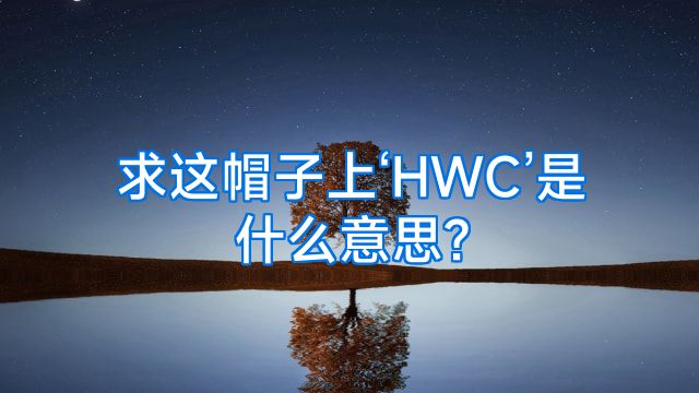 求这帽子上‘HWC’是什么意思?