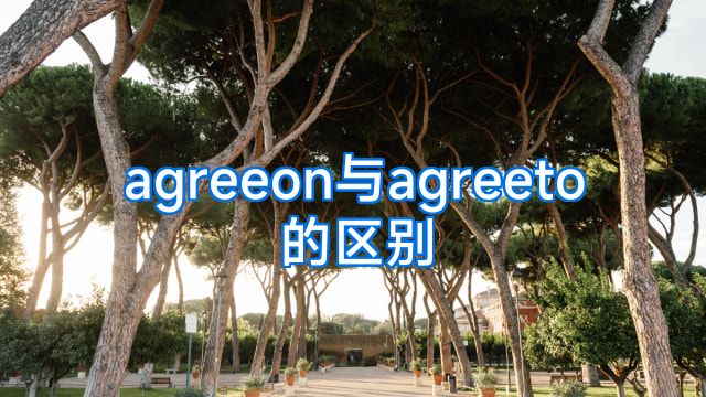 agreeon与agreeto的区别