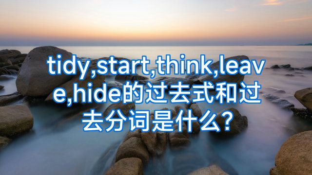 tidy,start,think,leave,hide的过去式和过去分词是什么?