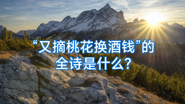 “又摘桃花换酒钱”的全诗是什么?