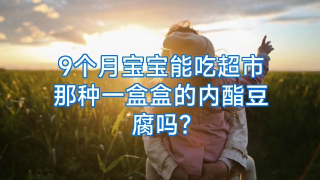 9个月宝宝能吃超市那种一盒盒的内酯豆腐吗?