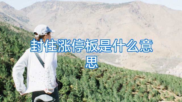 封住涨停板是什么意思
