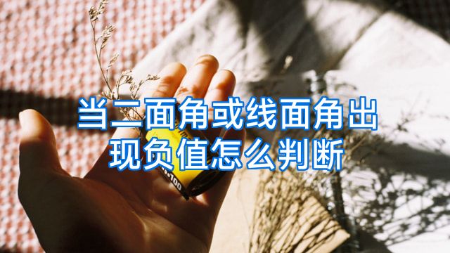 当二面角或线面角出现负值怎么判断