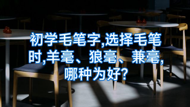 初学毛笔字,选择毛笔时,羊毫、狼毫、兼毫,哪种为好?
