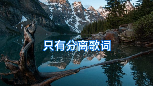 只有分离歌词