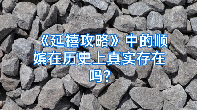 《延禧攻略》中的顺嫔在历史上真实存在吗?