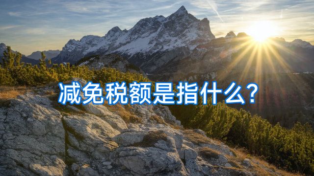 减免税额是指什么?