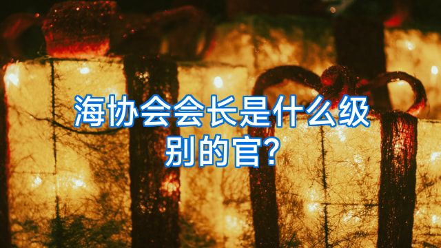 海协会会长是什么级别的官?
