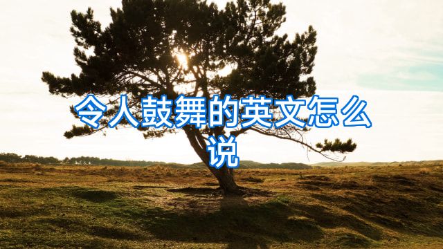 令人鼓舞的英文怎么说