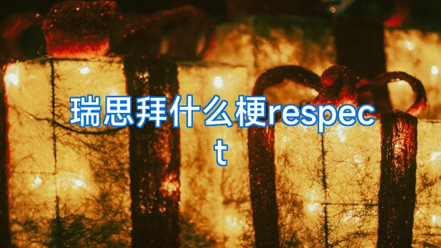瑞思拜什么梗respect