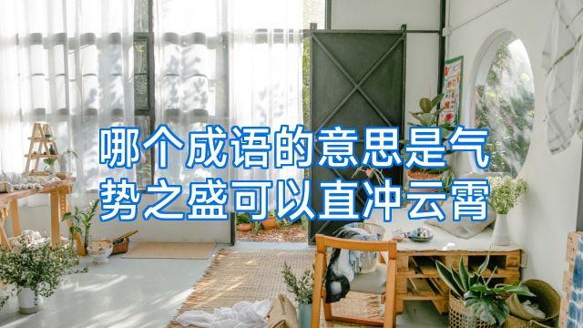 哪个成语的意思是气势之盛可以直冲云霄