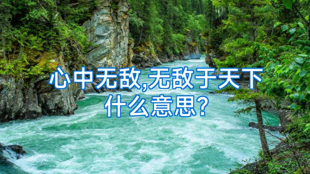 心中无敌,无敌于天下什么意思?