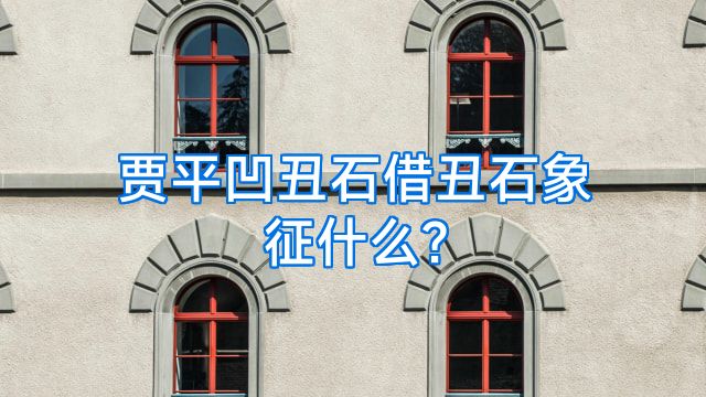 贾平凹丑石借丑石象征什么?