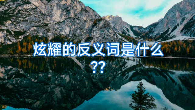 炫耀的反义词是什么??