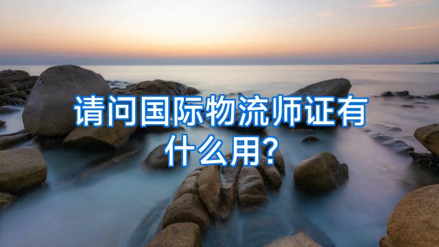 请问国际物流师证有什么用?