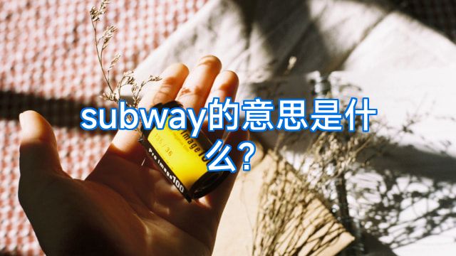 subway的意思是什么?