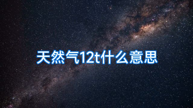天然气12t什么意思