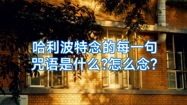 哈利波特念的每一句咒语是什么?怎么念?